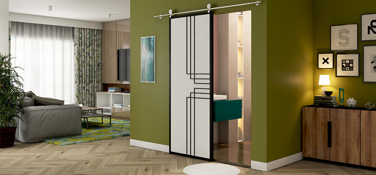 sliding bathroom door installation in Aliso Viejo